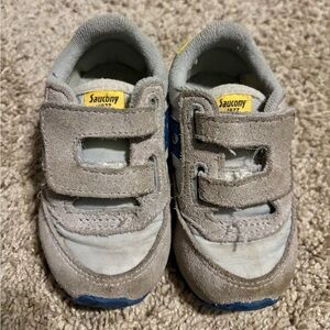 Saucony Kids' Gray and Yellow Sneakers